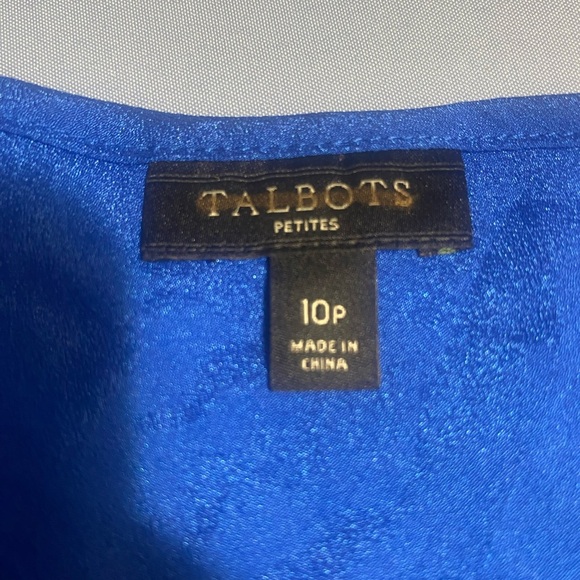 NWOT. Talbots Blue Sleeveless Asymmetrical Camisole - Picture 6 of 11